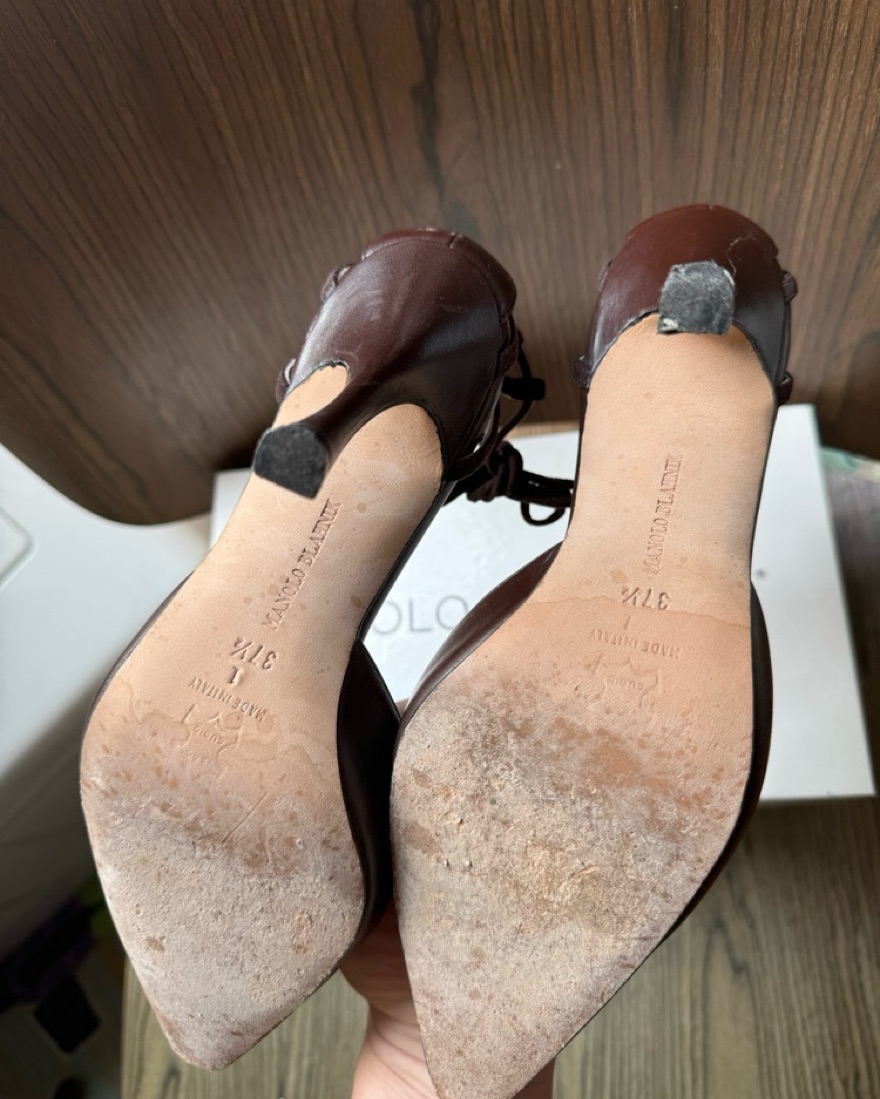 Vintage Manolo Blahnik Brown Heel by Manolo Blahnik - Pickle