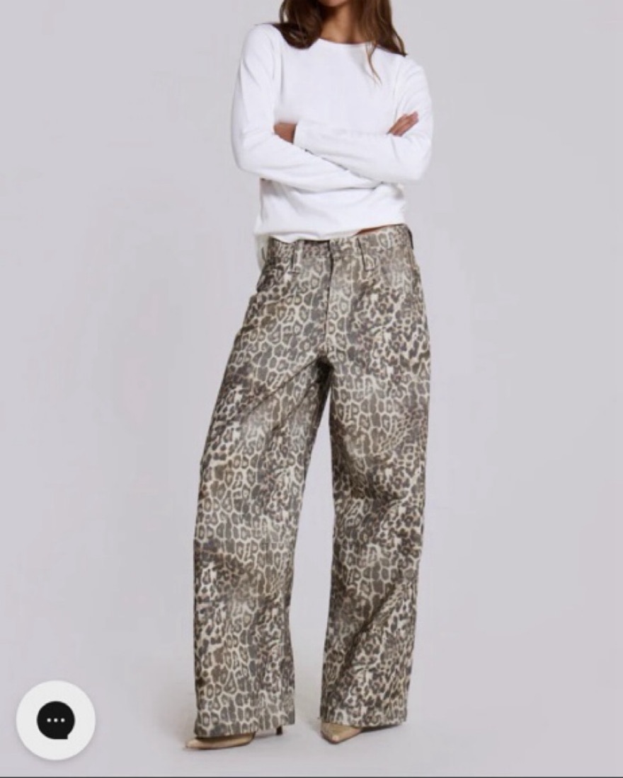 パンツ Jaded London Leopard Denim Jaded London Leopard Fade Colossus Jeans by Jaded London - Pickle