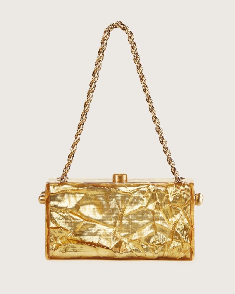 Cult Gaia Hajar Gold Shoulder Bag | Pickle