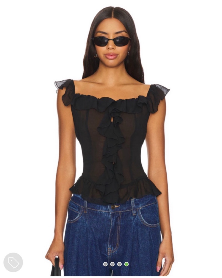 Lioness Timeless Ruffle Top in Onyx | Pickle