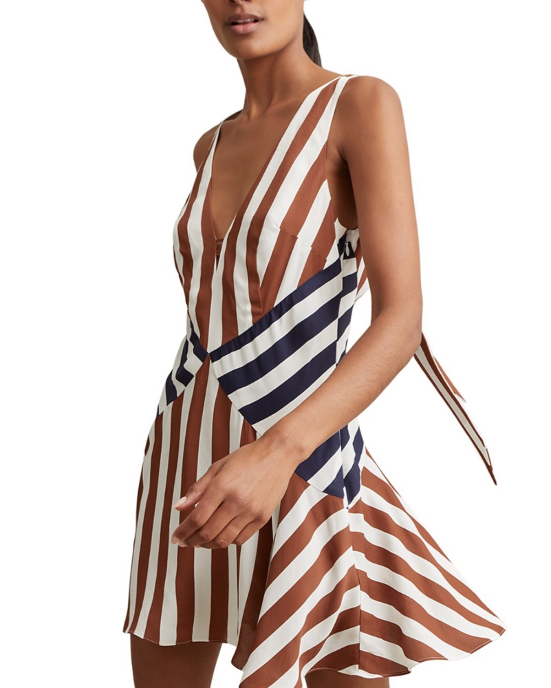 Reiss Esme Stripe-Print Mini Dress | Pickle