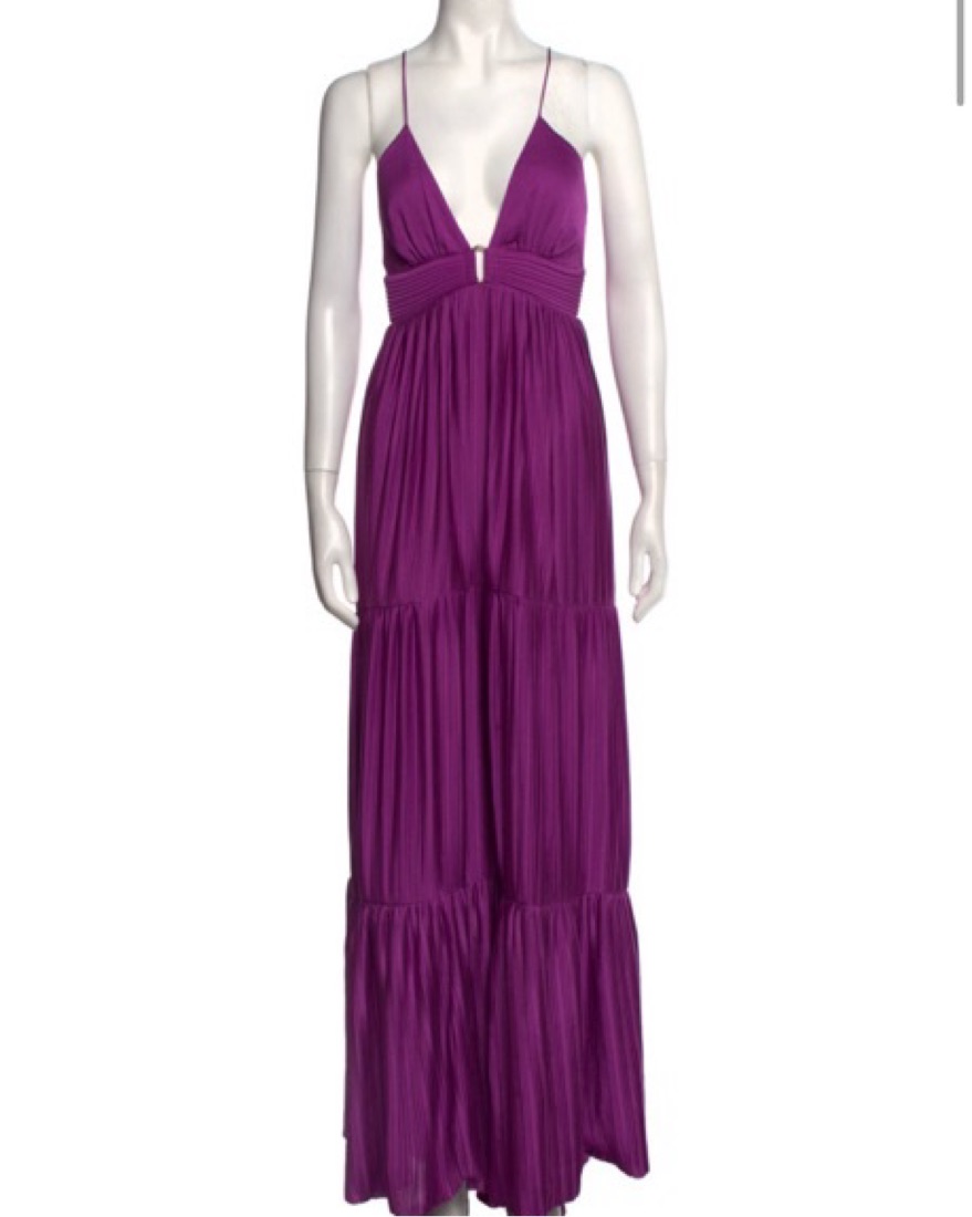 ba&sh purple dress Fluid Viscose Backless Dress Hany Purple // ba&sh US