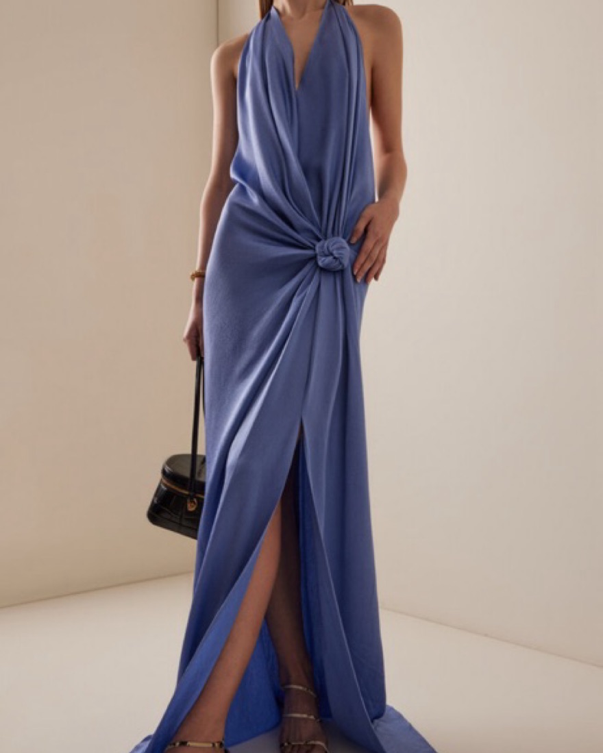 halter neck formal maxi dress Halter Neck Flowy Maxi Dress – Charming Charlie main image 1
