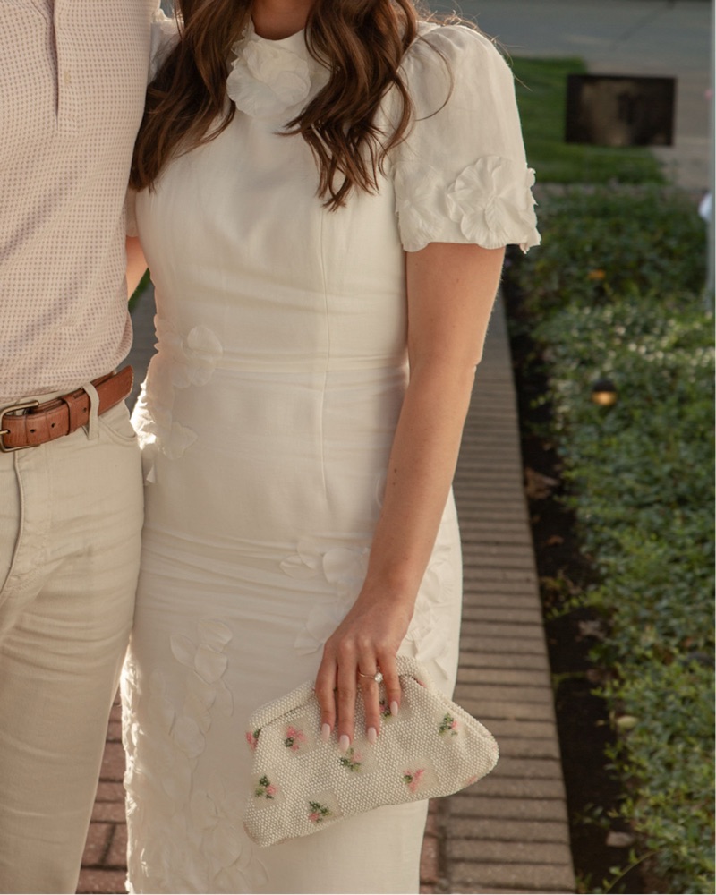 Willow Floral Applique Midi Dress by Antonio Melani - Pickle