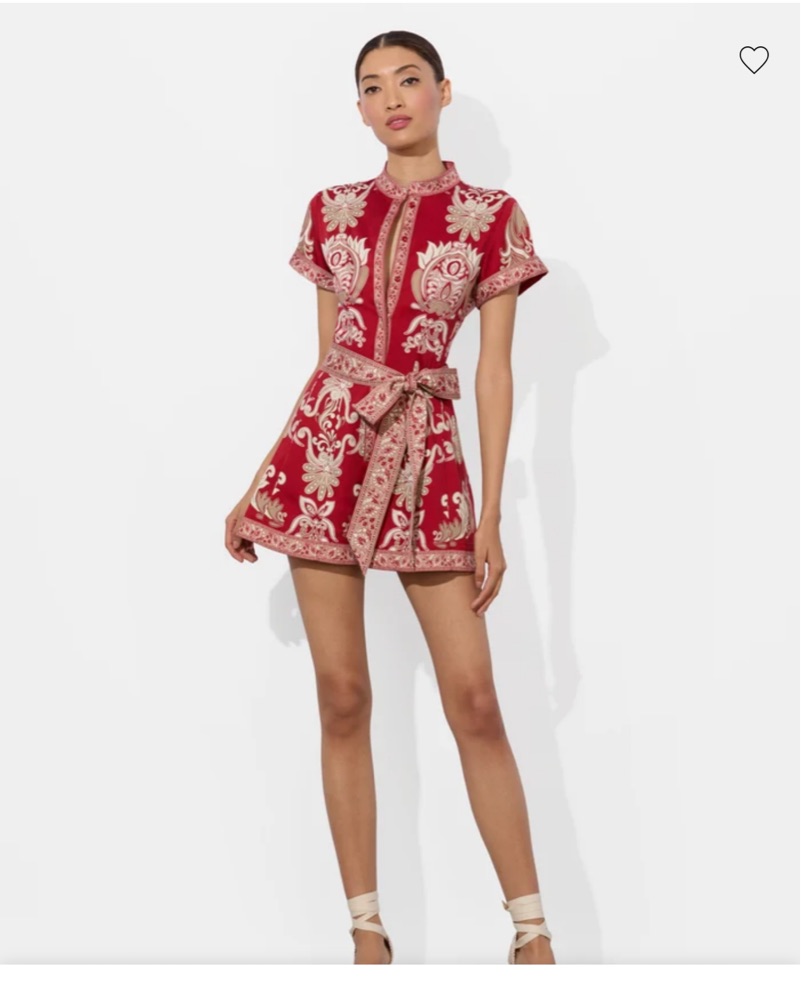 【完売必至】ALICE+OLIVIA ベルベット ミニワンピース Alice + Olivia Lucy Romper | Pickle
