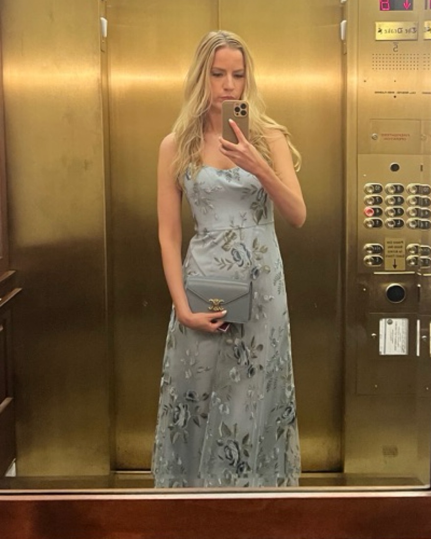 Jenny Yoo Embroidered Blue Drew Dress by Jenny Yoo - Pickle