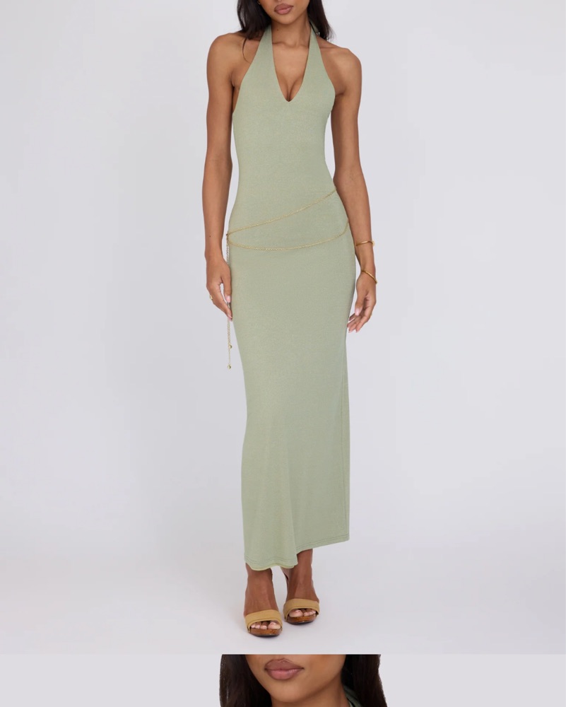 tiger mist halter dress Tiger Mist Indigo 2.0 halterneck drape tie side multiway chiffon mini dress  in white