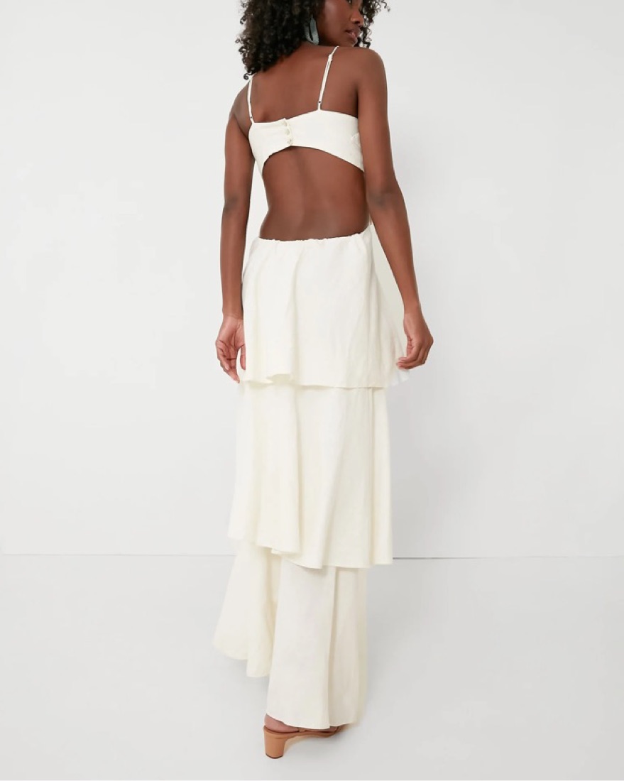 Farm Rio Off-White Tiered Maxi Dress | Pickle