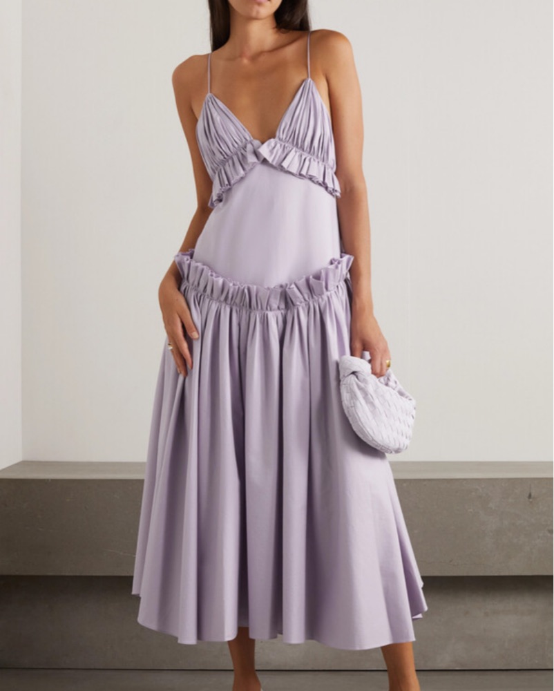 khaite purple dress Mags silk minidress in purple - Khaite