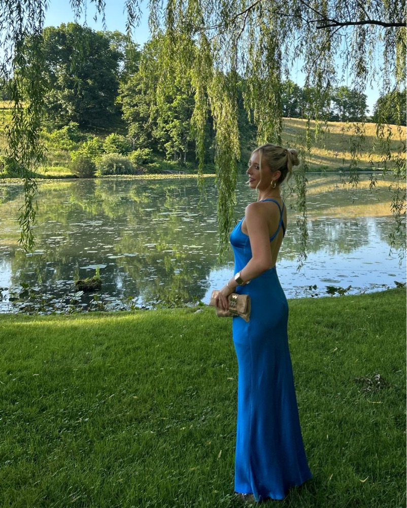 bec and bridge blue sequin dress Bec + Bridge Shilou Halter Dress