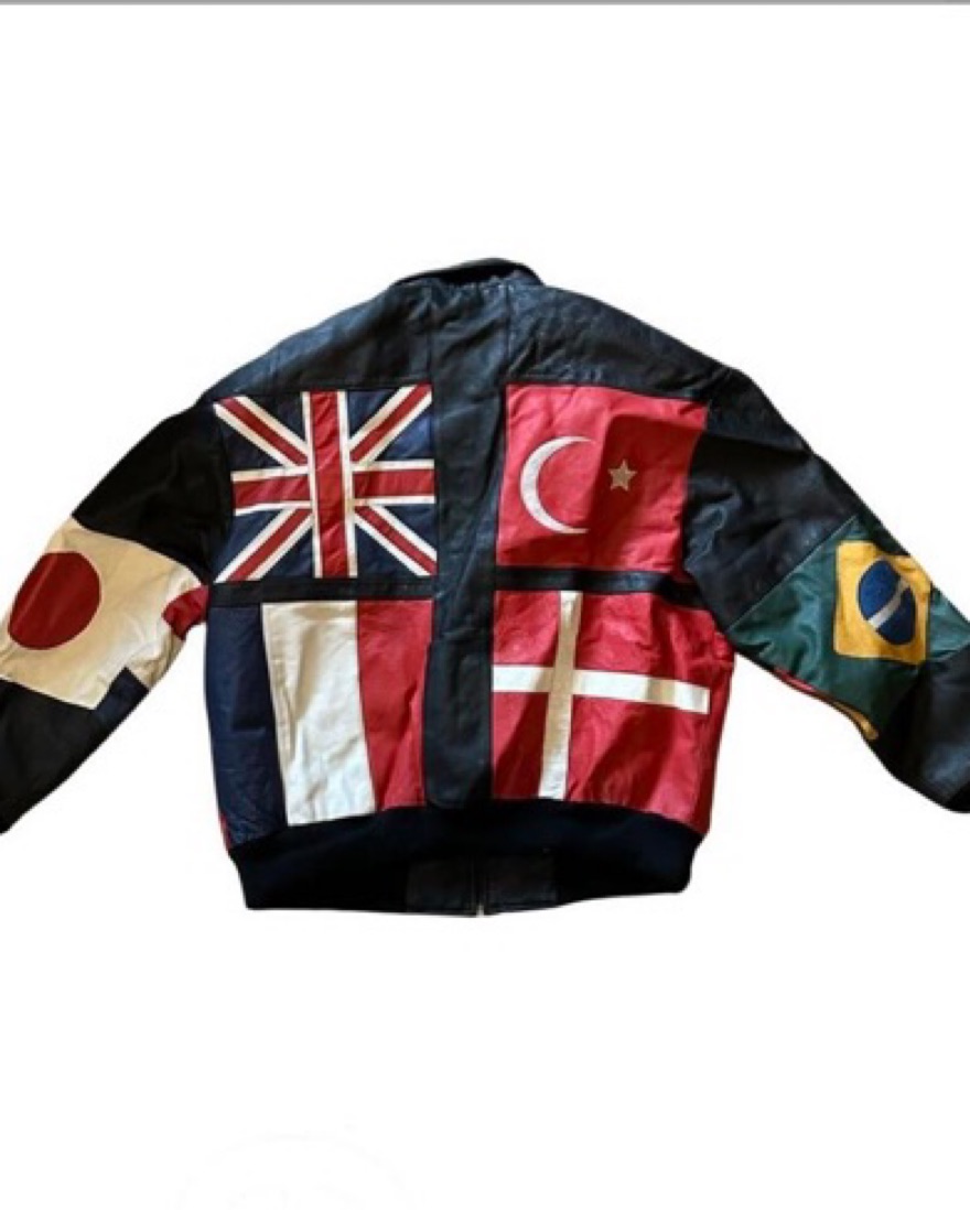 Vintage Phase 3 Leather Flag Jacket by Phase 3 Vintage - Pickle