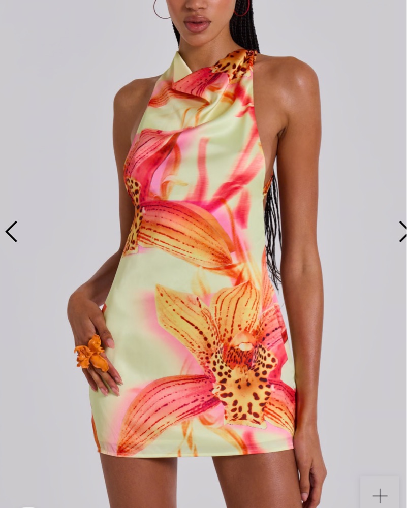 Jaded London Orchid Mini Dress by Jaded London - Pickle