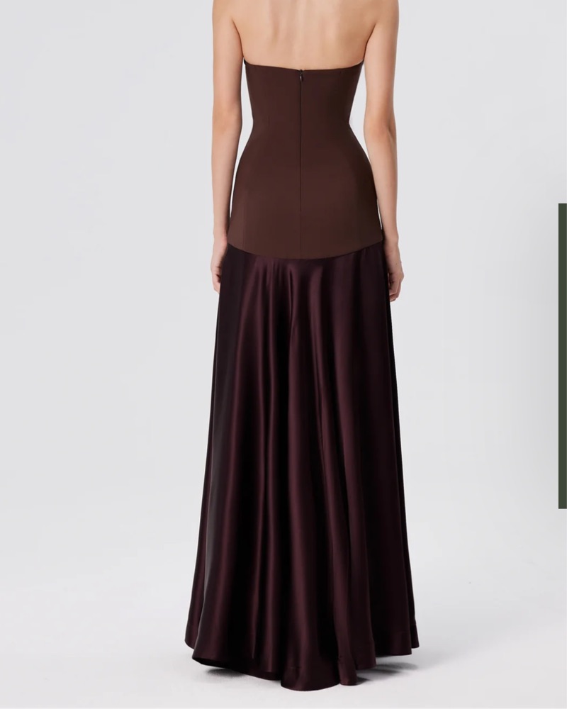 dark brown strapless dress Petal and Pup Women's Kayt Strapless Dress main image 0