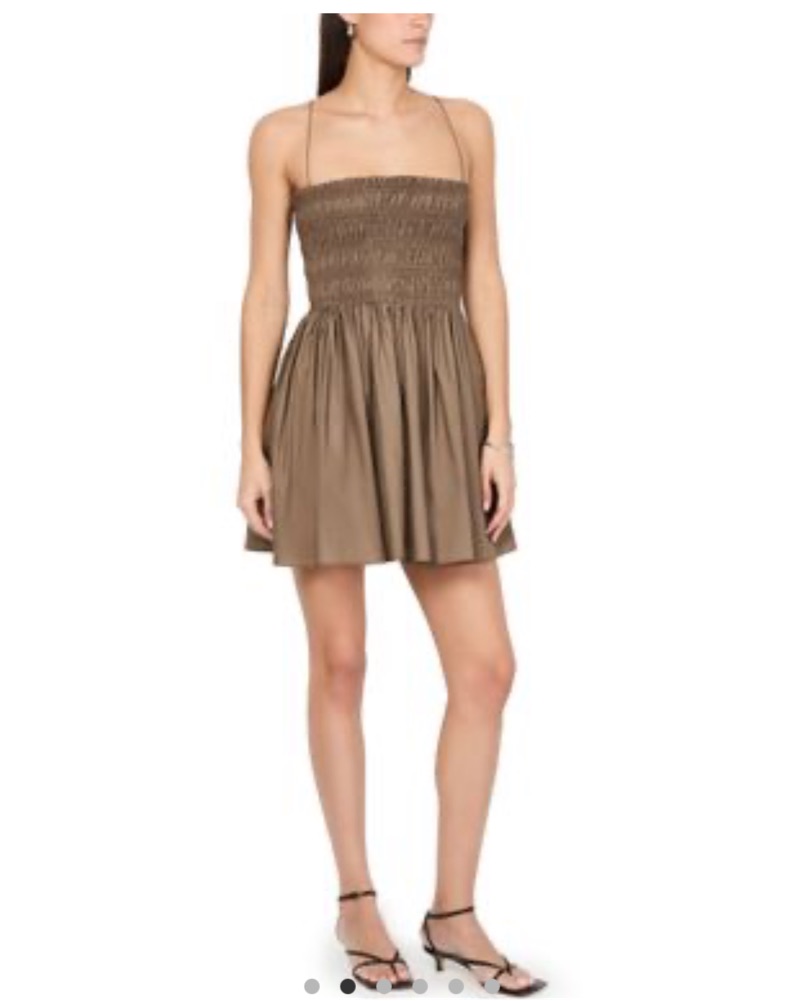Matteau Shirred Bodice Mini Dress by Matteau - Pickle