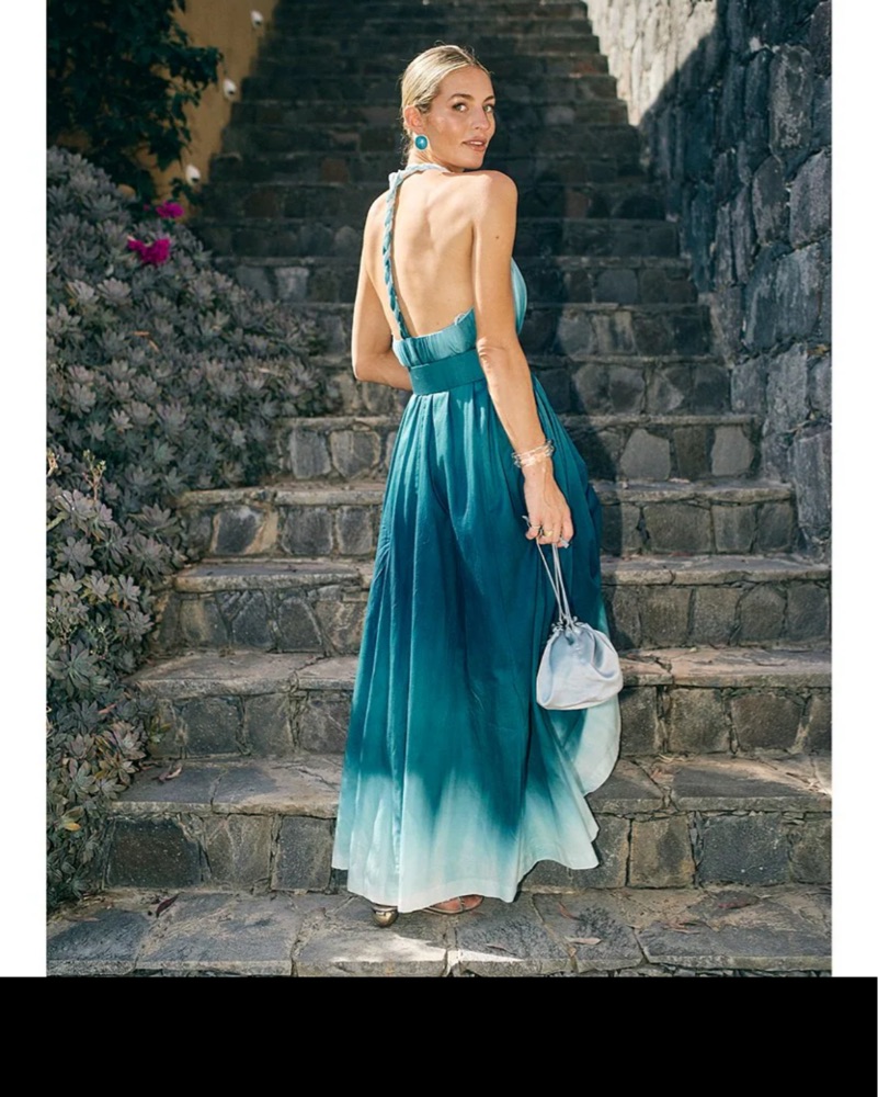 green blue ombre dress Clarity Knit Maxi Dress main image 1