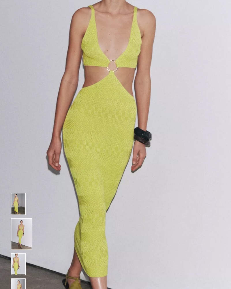 Brand New Green Knit Dress by Zara - Pickle