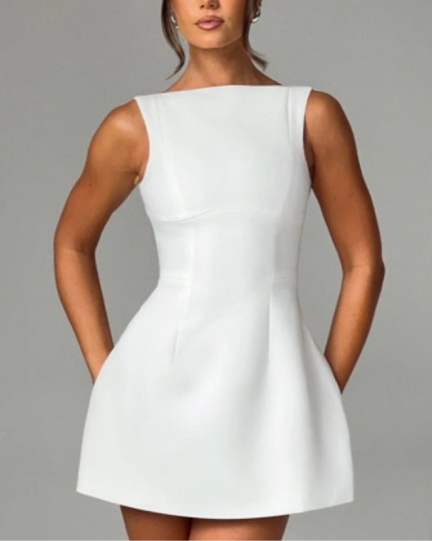 alanah mini dress white Chic Spring Outfit Ideas With Alanah Mini Dress