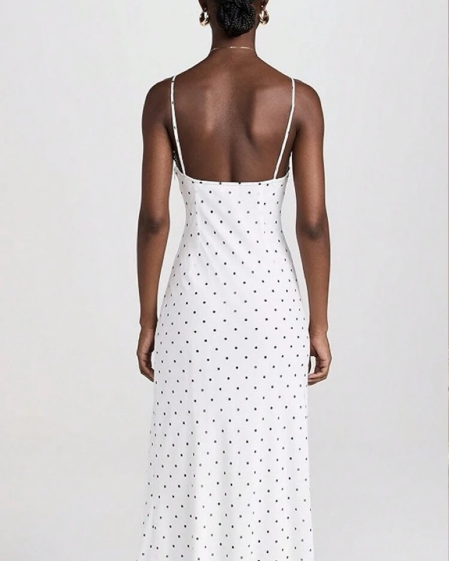 White Polka Dot Maxi Dress | Pickle