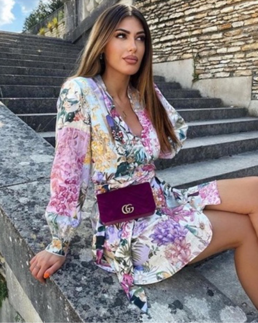 Zara floral patchwork dress top