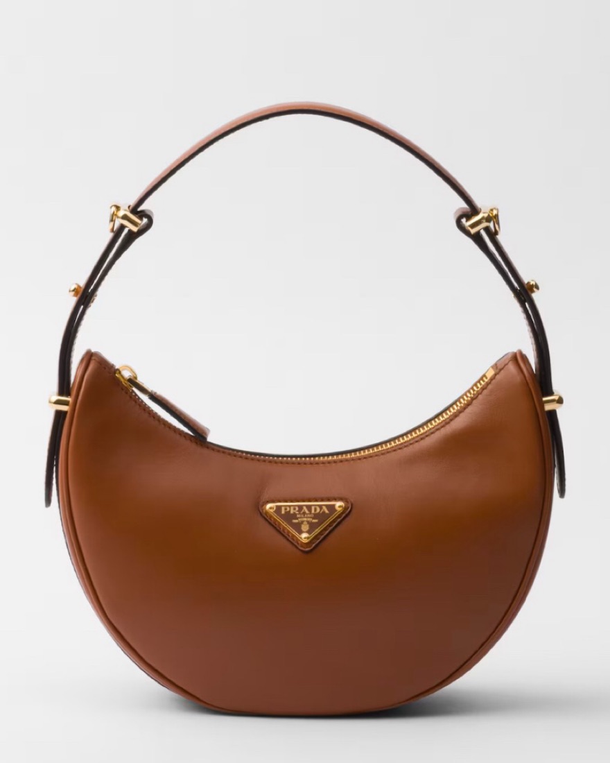 Prada Arqué small leather shoulder bag | Pickle