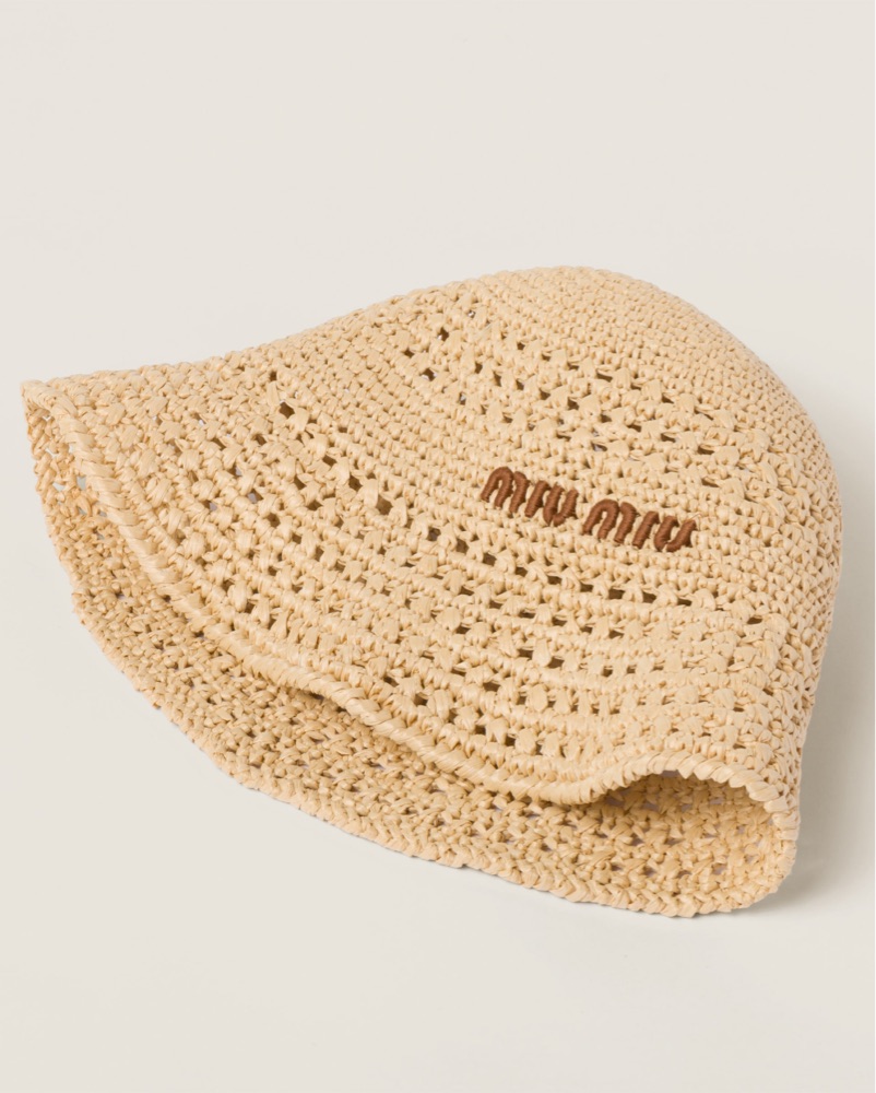 MIUMIU麦わら帽子 MiuMiu - Woven Hat by Miu Miu - Pickle