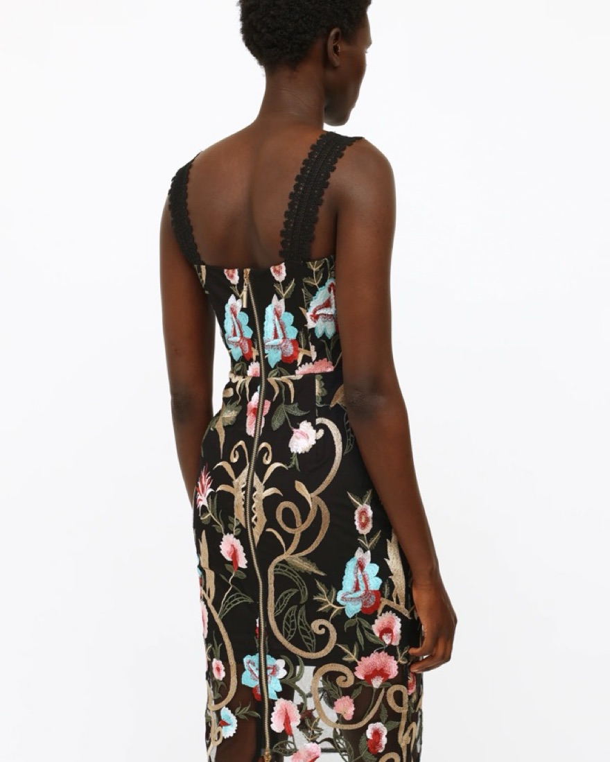 Bronx and Banco Agata Embroidered Dress by Bronx And Banco - Pickle