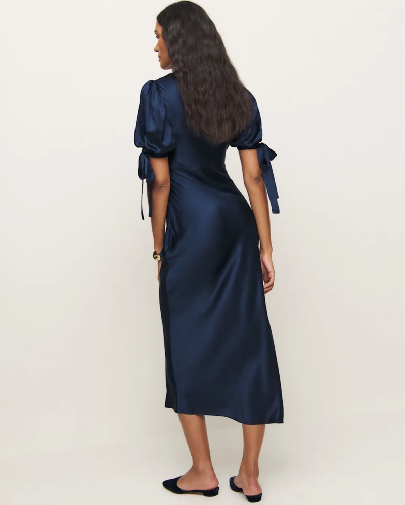 Reformation Stella Silk Dress by Reformation - Pickle