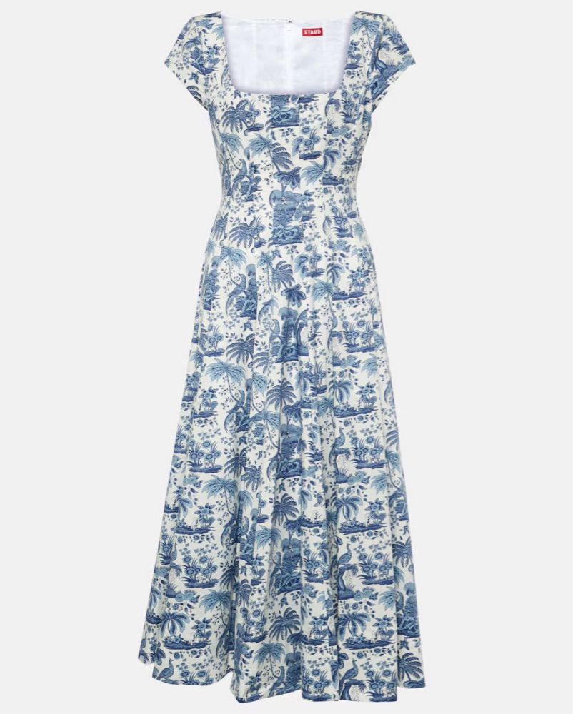 short sleeve wells dress STAUD, Short Sleeve Wells Dress in Earth, Size 0