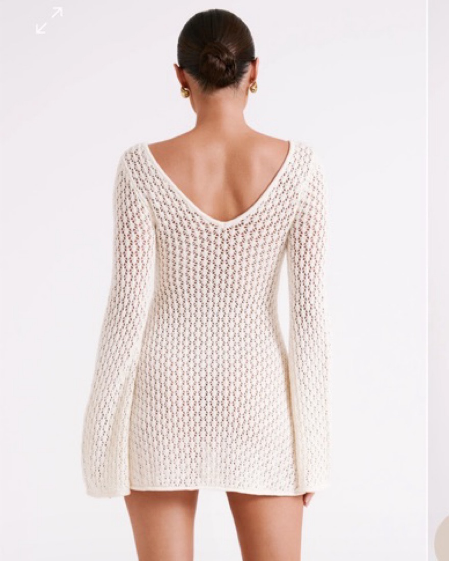 knit maxi dress cream Irresistible Deep V-Neck Knit Maxi Dress