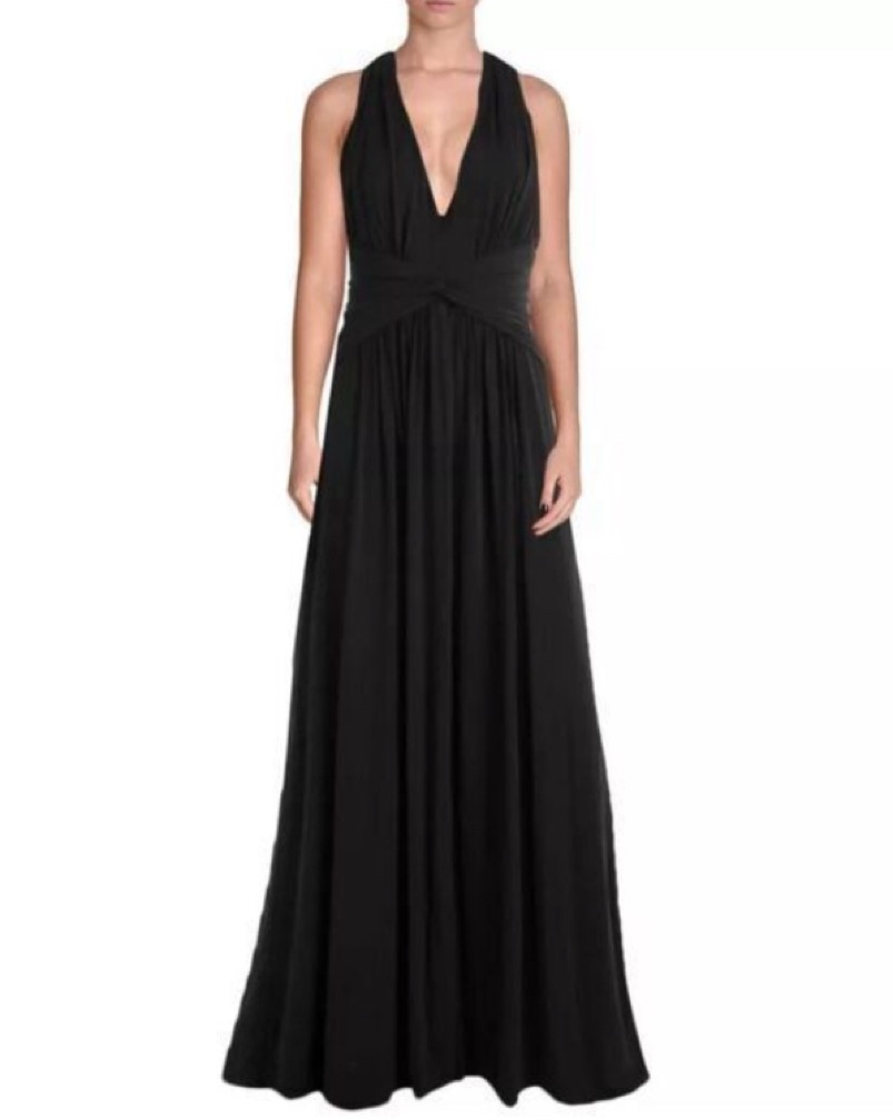 bcbgeneration black maxi dress NEW BCBGeneration Black Maxi Dress With Lace Inset Size 6