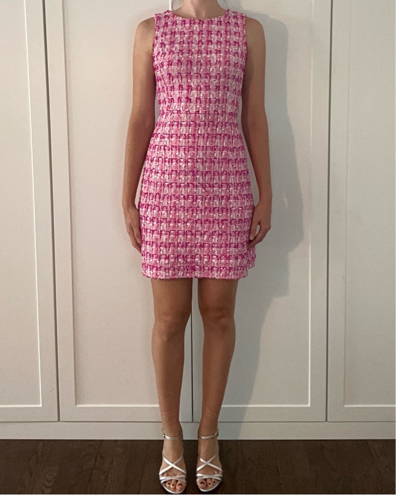 white dress with pink accents Ida Floral Medallion Maxi Large