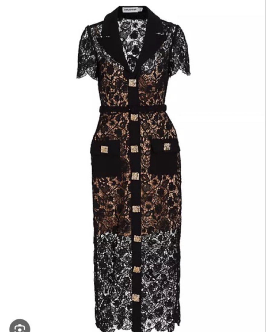 Self Portrait Lace Midi Dress Size 2 | Pickle