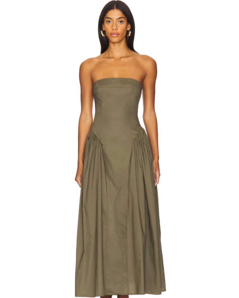 weworewhat strapless corset ruched dress WeWoreWhat Strapless Corset Ruched Dress by WeWoreWhat