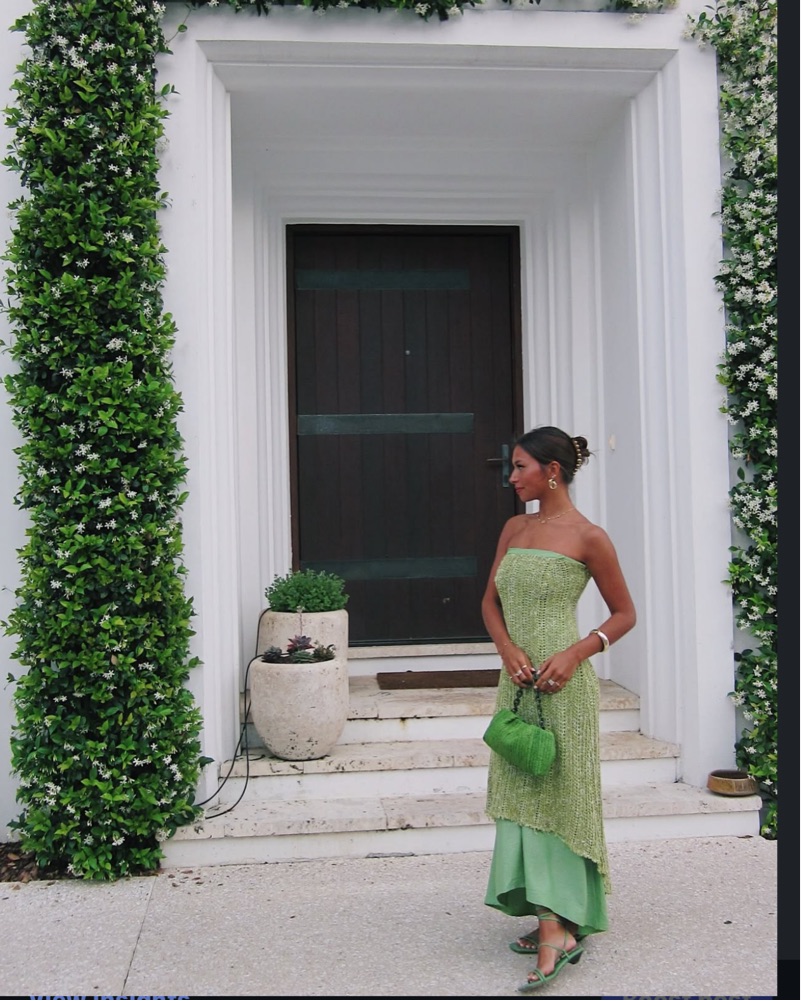 laagam green dress Green Ruffled Dress for Women - Laagam Arabella