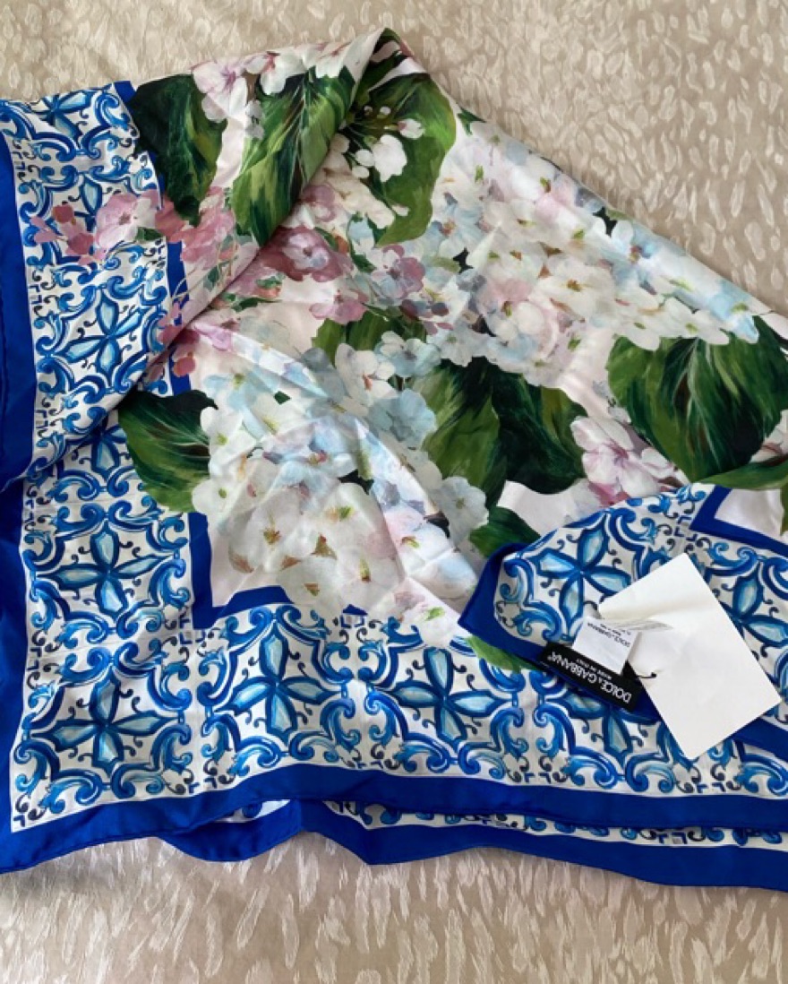DOLCE & GABBANA フローラルプリントスカーフ Dolce & Gabbana フローラルプリント スカーフ | ブラック