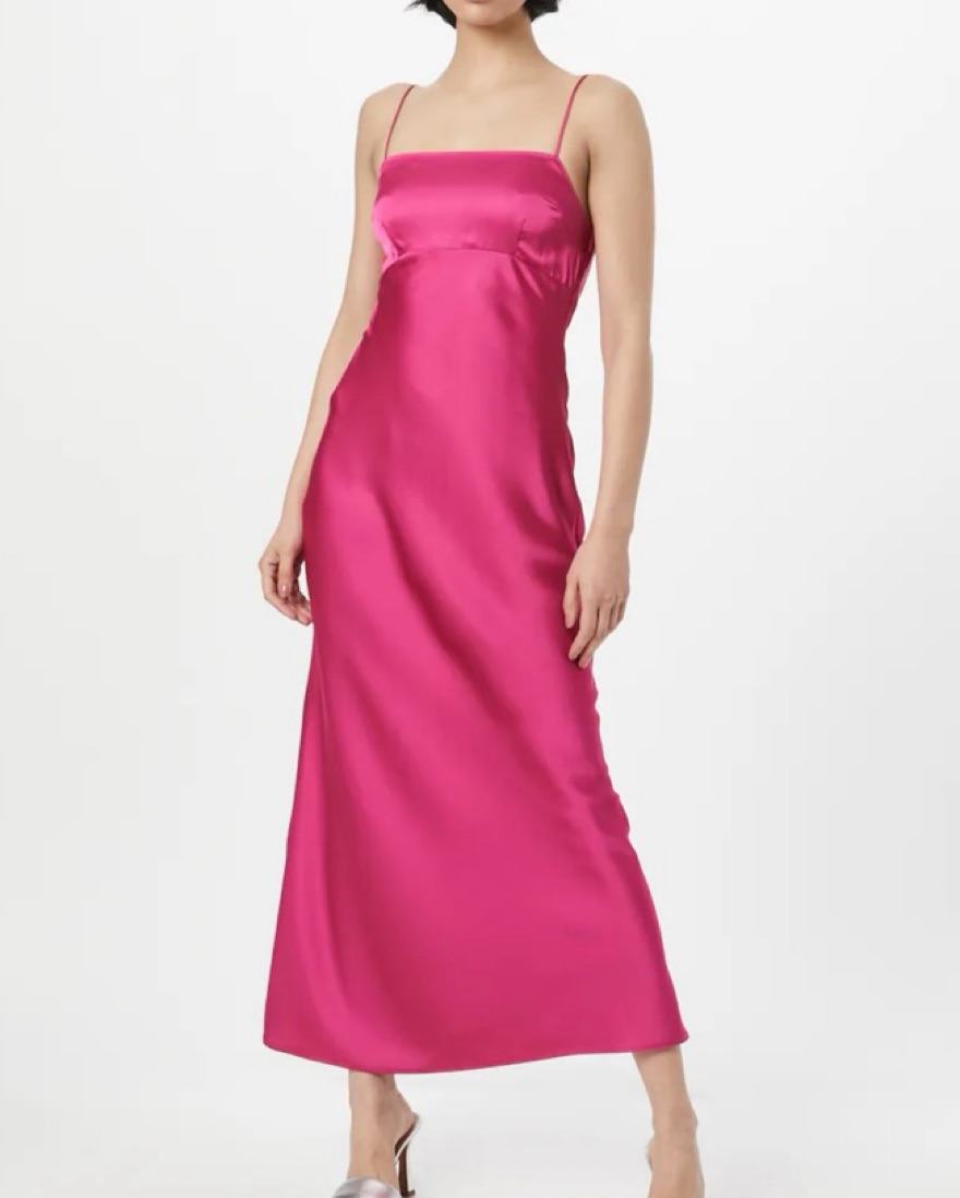 abercrombie light pink dress Abercrombie & Fitch satin strapless maxi dress in pink floral