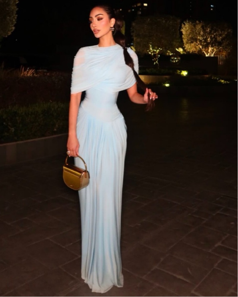 dusty blue mermaid bridesmaid dresses Dusty Blue Satin V-Neck Bridesmaid Dress Mermaid Floor-Length main image 0