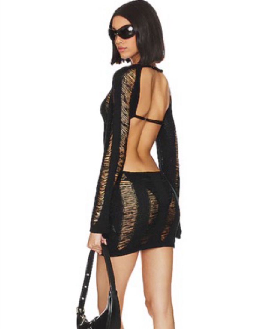 JADED LONDON Umbra Shredded Mini Dress | Pickle