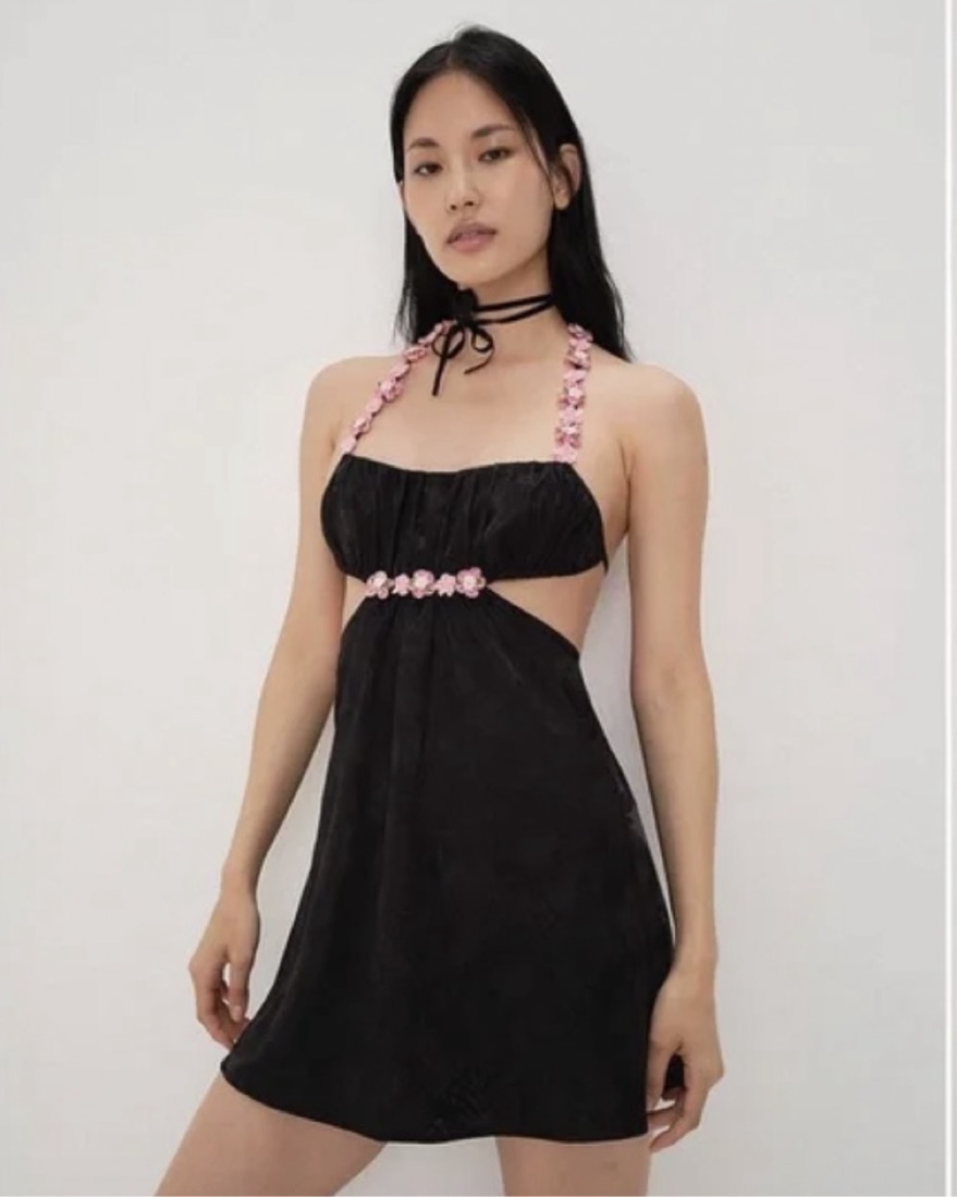 sheer mesh evening dress ONE-SHOULDER DRESS WITH SHEER MESH IN GOLD | CULT MIA