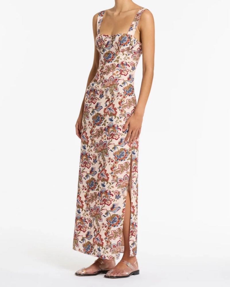 sir the label emmanuel midi dress SIR Eleanora Floral Strapless Midi Dress by SIR THE LABEL