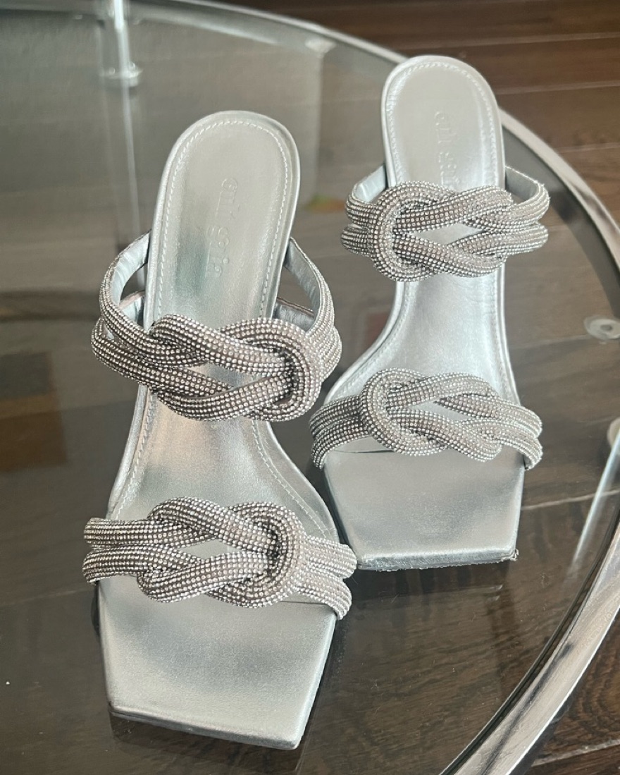 Cult Gaia Silver Heels | Pickle