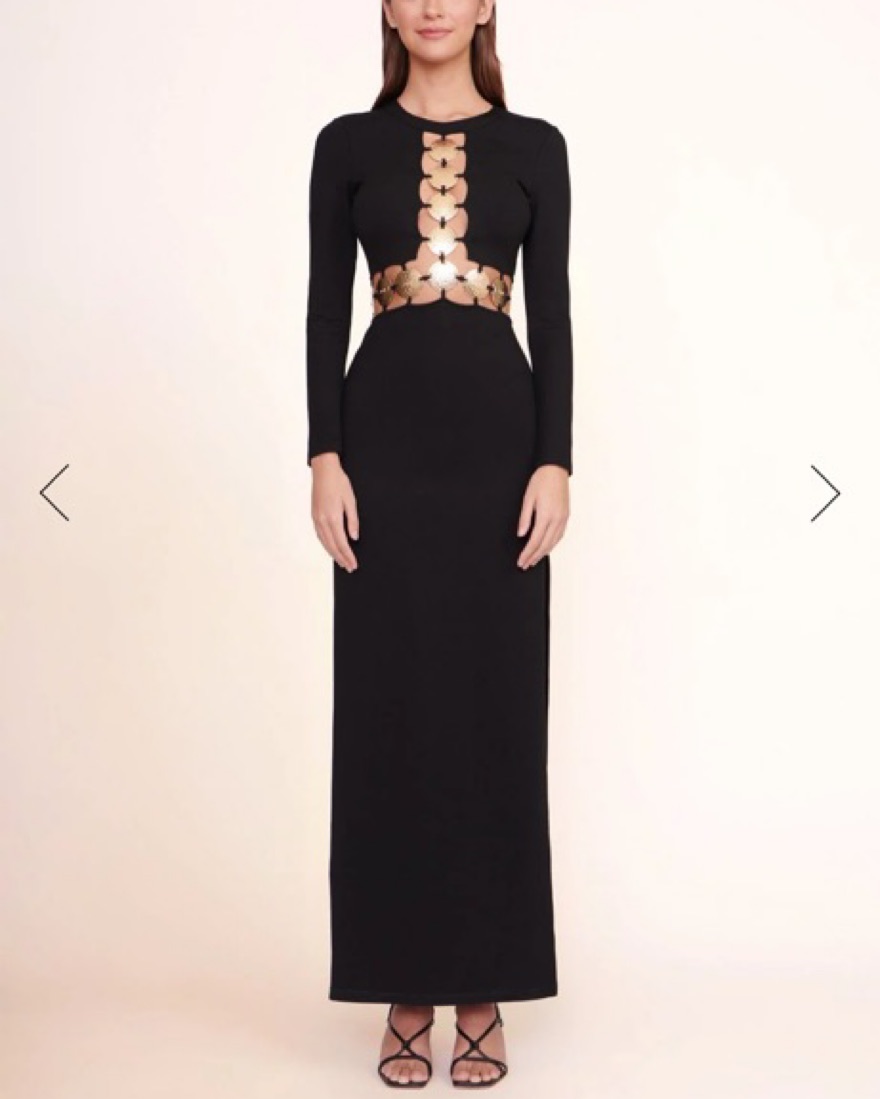 Black And Gold Staud Gown by Staud - Pickle