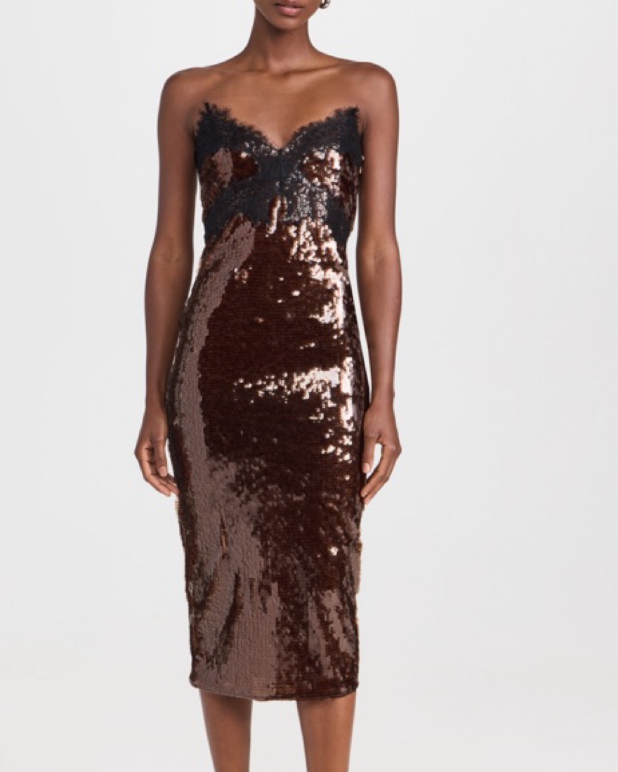 retrofete brown sequin dress Kaeli Sequin Dress – Retrofete