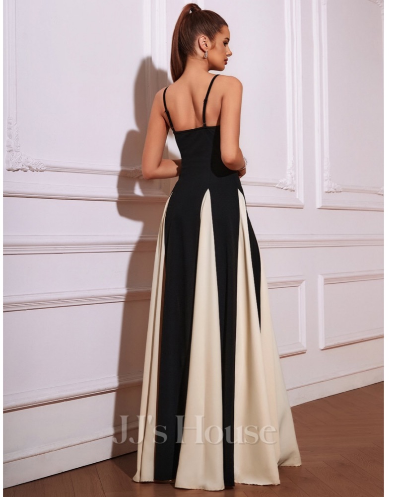 black and cream dress The Severny Midi Dress in Black & Cream main image 0