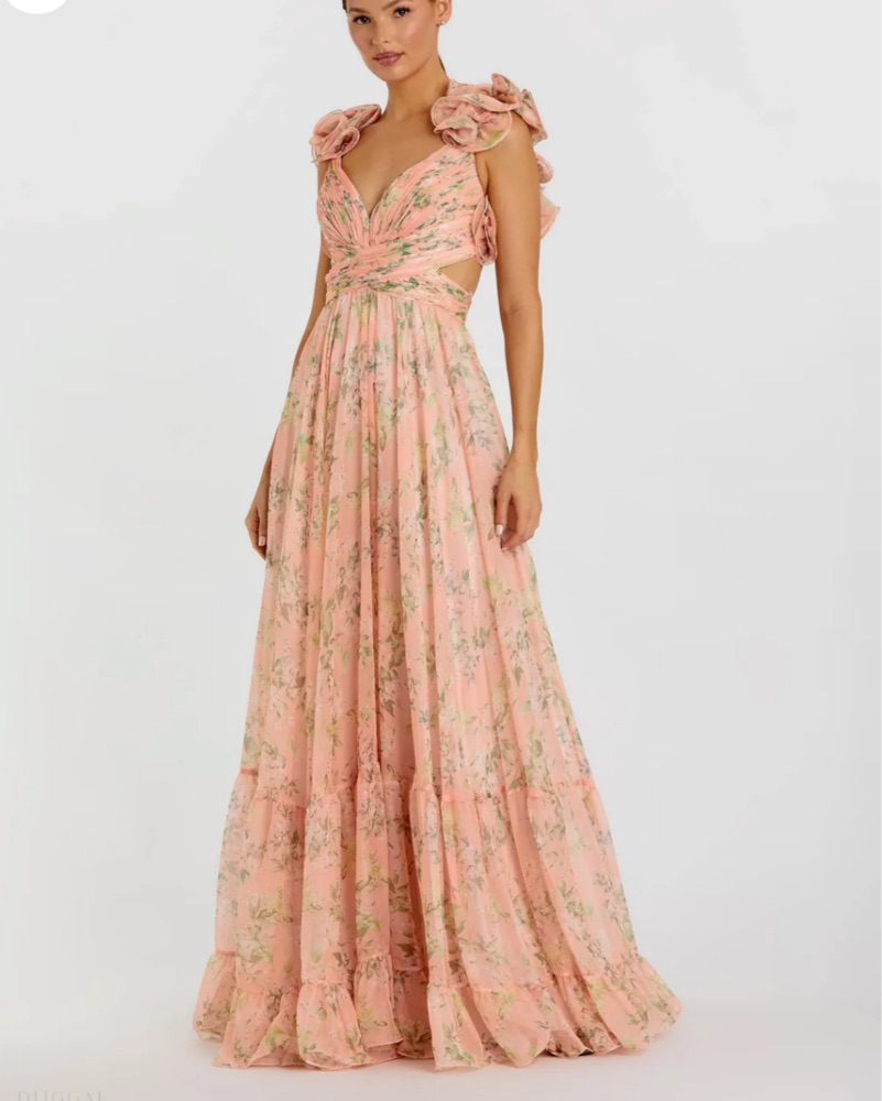 Mac Dougal Floral Maxi Dress by Mac Duggal - Pickle