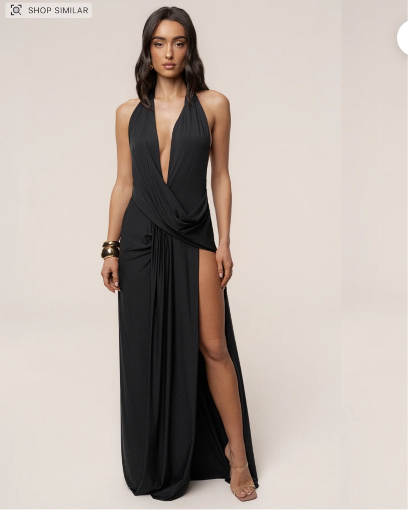 3 quarter length bridesmaid dresses Dark Navy Formal Off The Shoulder Floor Stretch Satin Formal Dress With Pockets Size:4 fl oz Stretch ) Neckline BLACK MULTI All Day Midi Dress