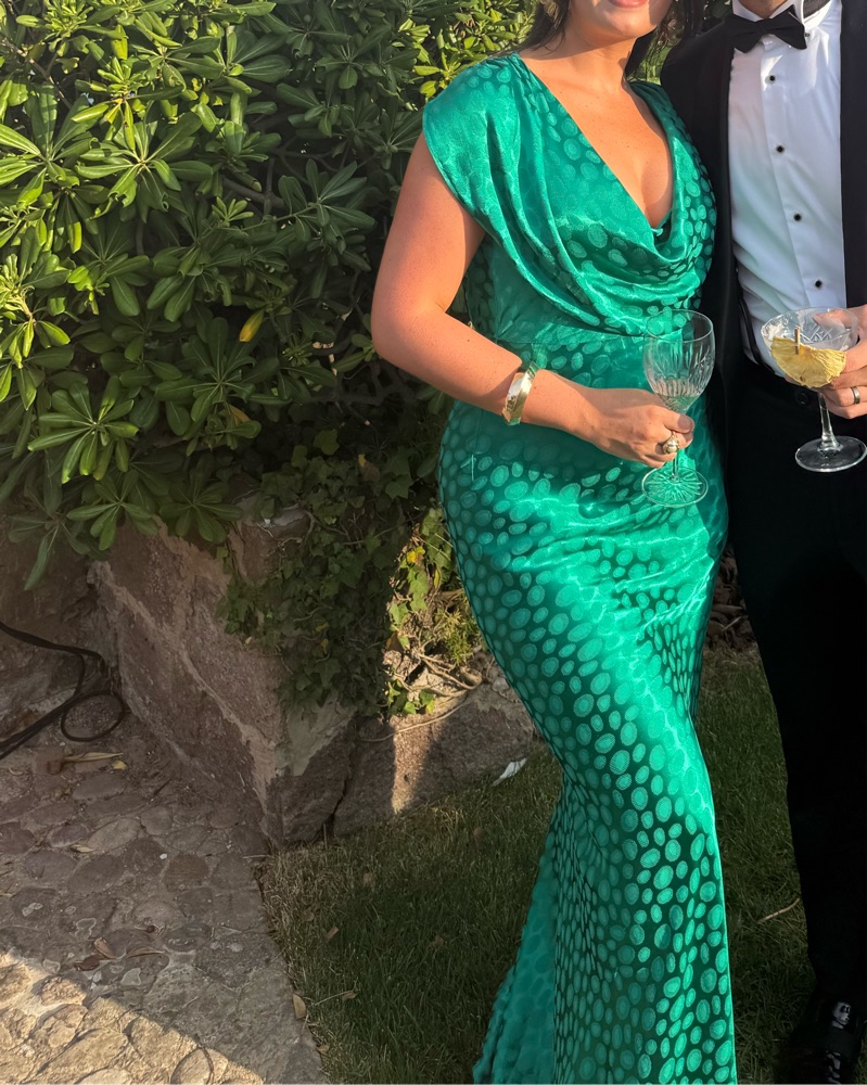 rat and boa odessa green dress Bec + Bridge Moon Dance Strapless Dress