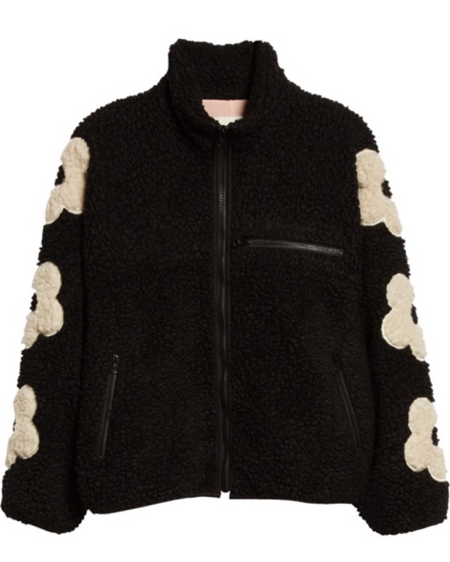 Sandy Liang Grass Floral Fleece Jacket by Sandy Liang - Pickle