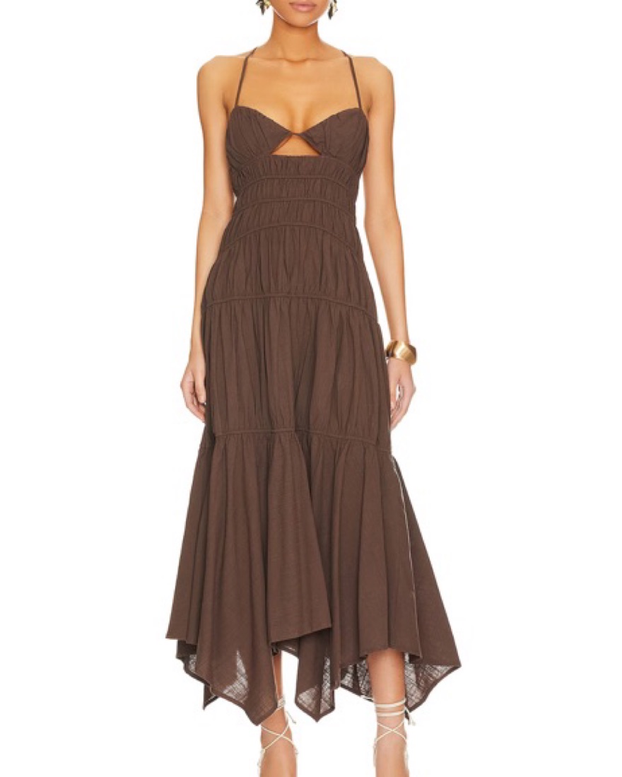 SNDYS Tahlia Dress In Chocolate by SNDYS - Pickle
