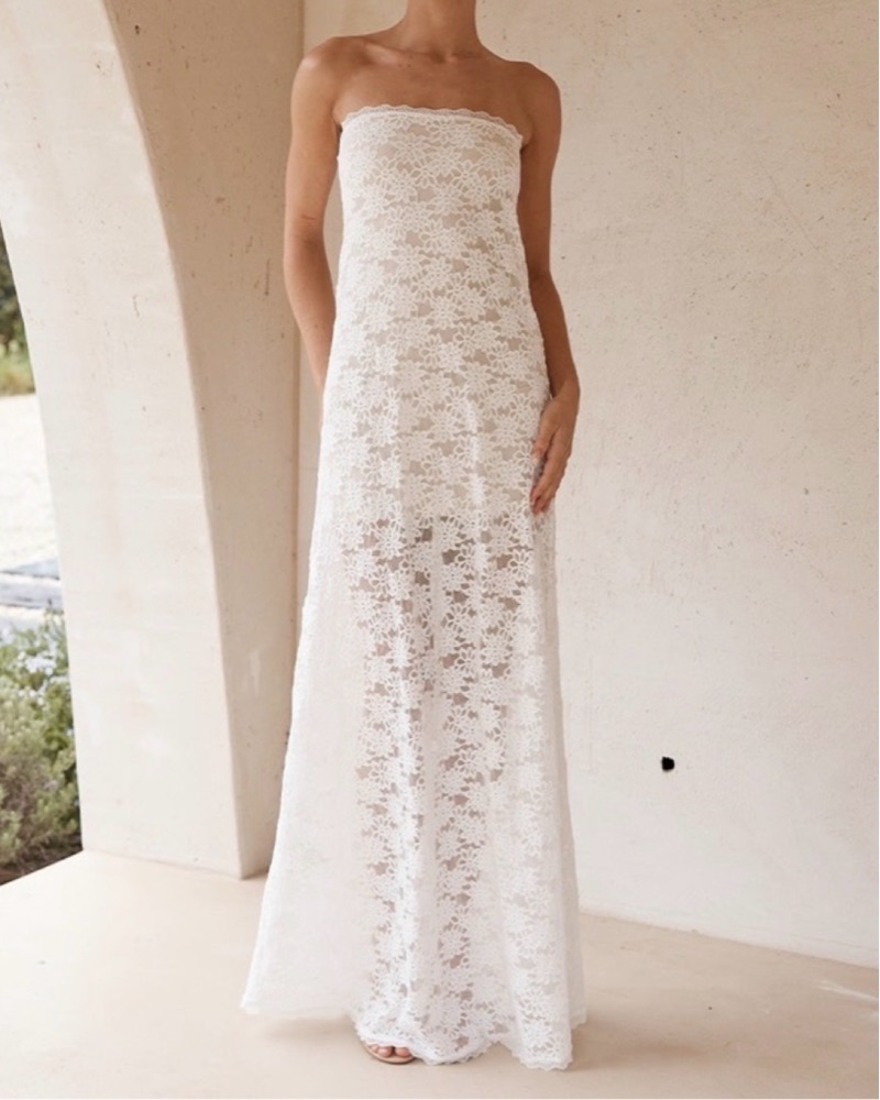 Runaway The Label White Lace Maxi Dress by RUNAWAY the Label - Pickle